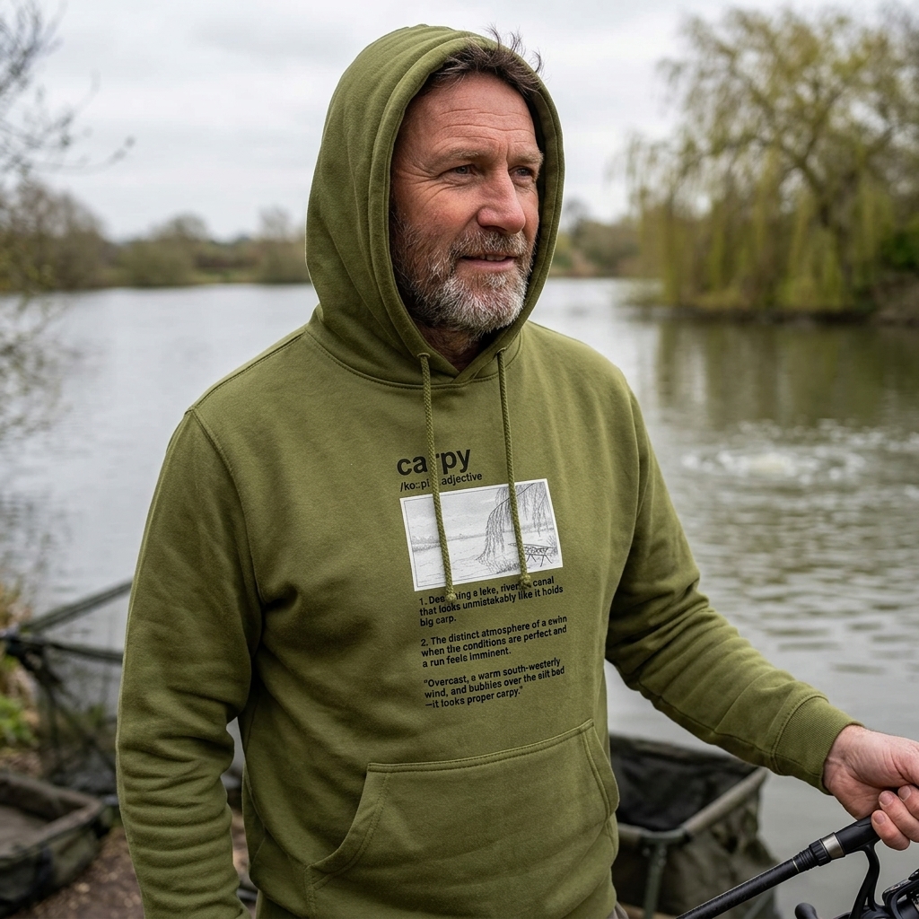 "Carpy" Vintage Dictionary Definition Carp Fishing Hoodie