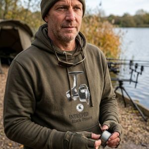 Intrepid Black Prince Vintage Reel Fishing Hoodie