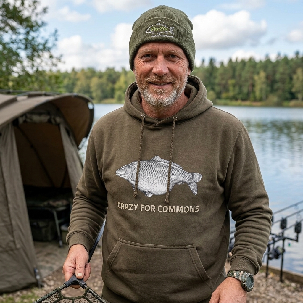 Crazy for Commons Carp Fishing Hoodie