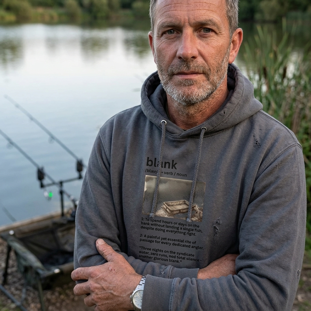 "Blank" Illustrated Dictionary Definition Carp Fishing Hoodie