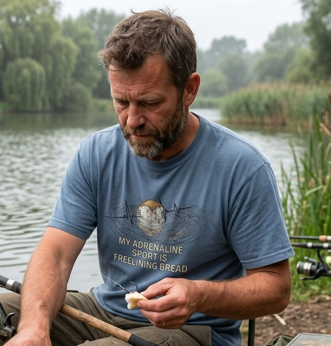 "Freelining Bread Is My Adrenaline Sport" Carp Fishing T-Shirt