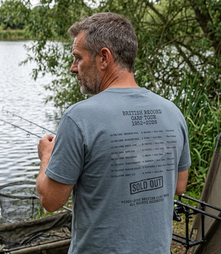 British Record Carp Tour 1952–2026 Fishing T-Shirt
