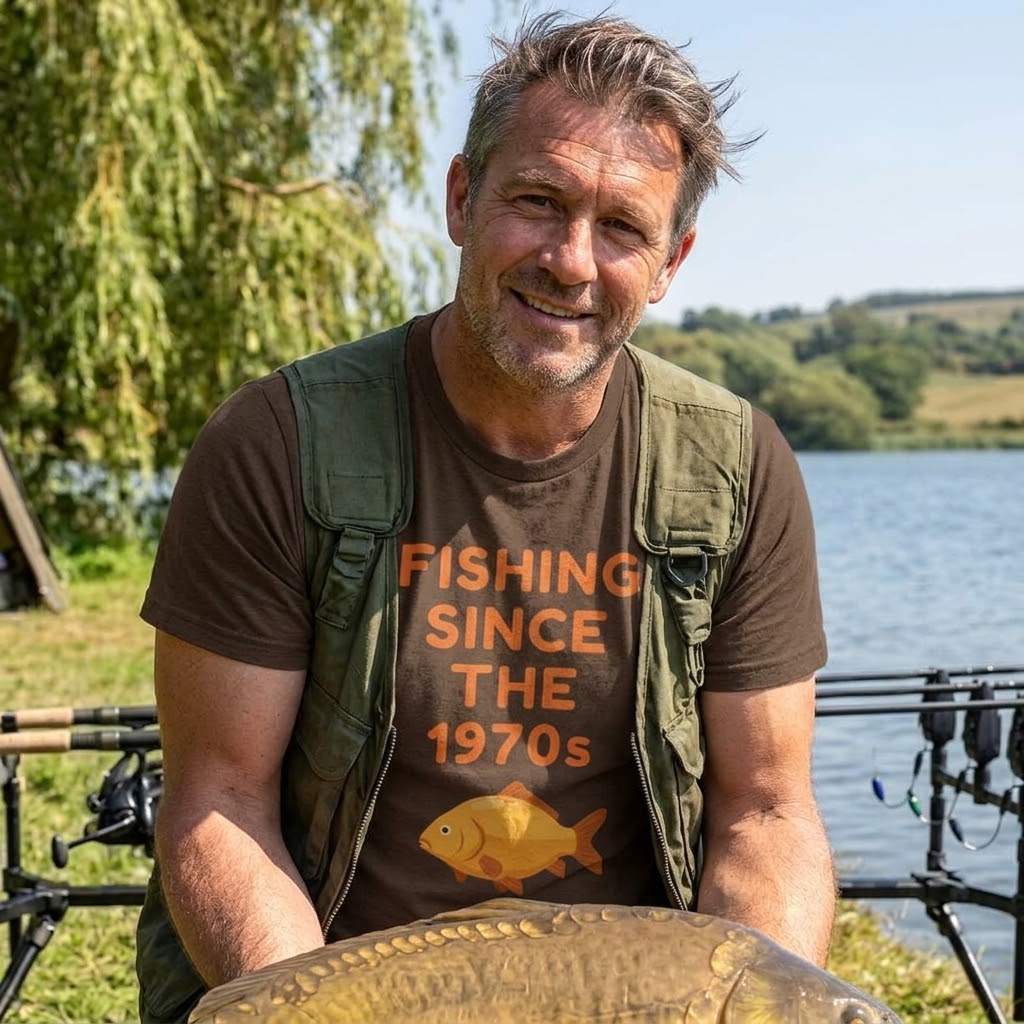 "Fishing Since The 1970s" Retro Angling T-Shirt