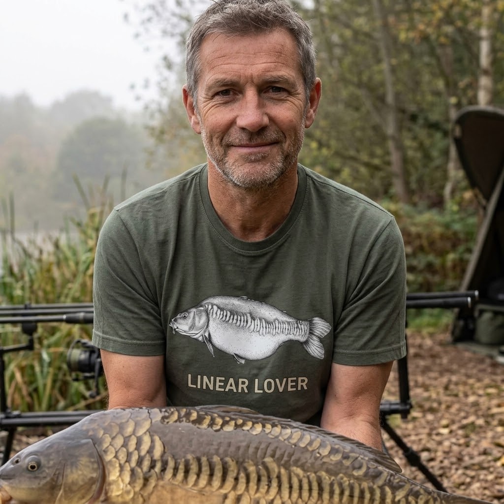 "Linear Lover" Linear Mirror Carp Fishing T-Shirt