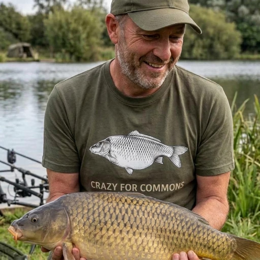 Crazy for Commons Carp Fishing T-Shirt