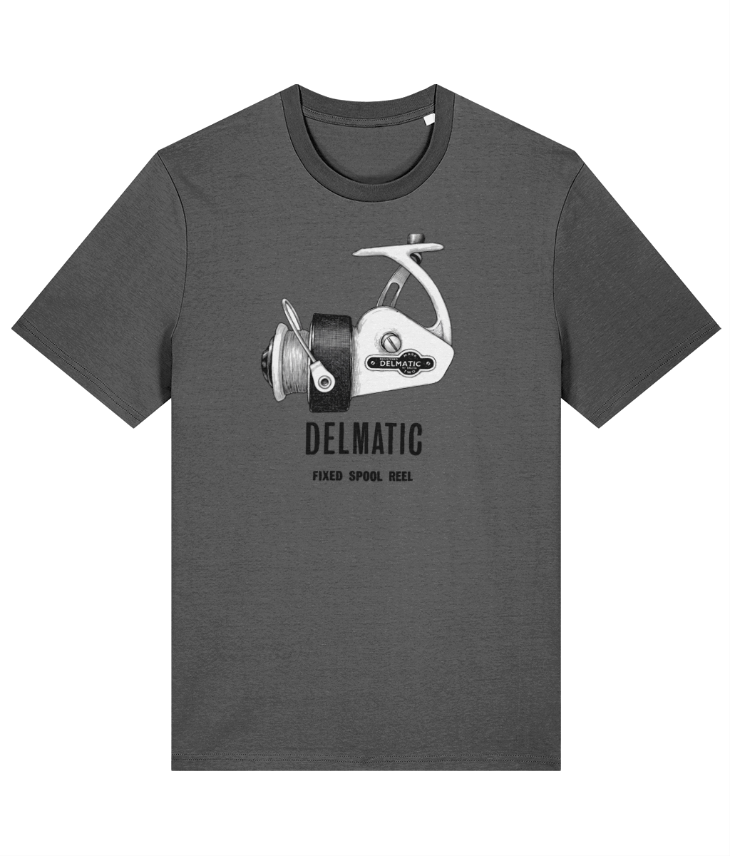 Allcock's Delmatic Reel Vintage Fishing T-Shirt - Image 4