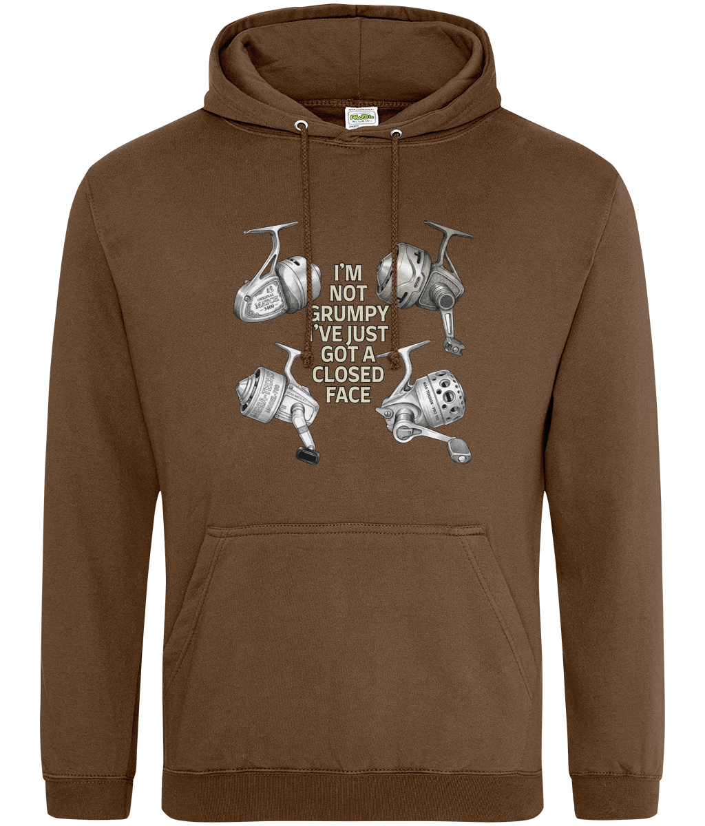 "I'm Not Grumpy" Closed Face Reel Fishing Hoodie - Image 5