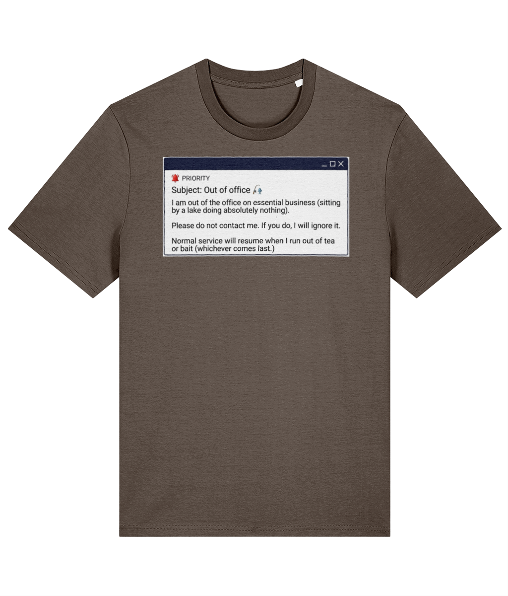 "Out of Office (Essential Business)" Carp Fishing T-Shirt - Image 7