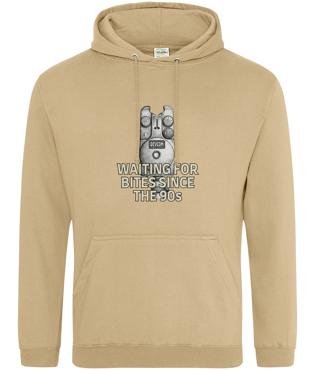 Vintage Bite Alarm "Waiting For Bites Since The 90s" Fishing Hoodie - Image 5