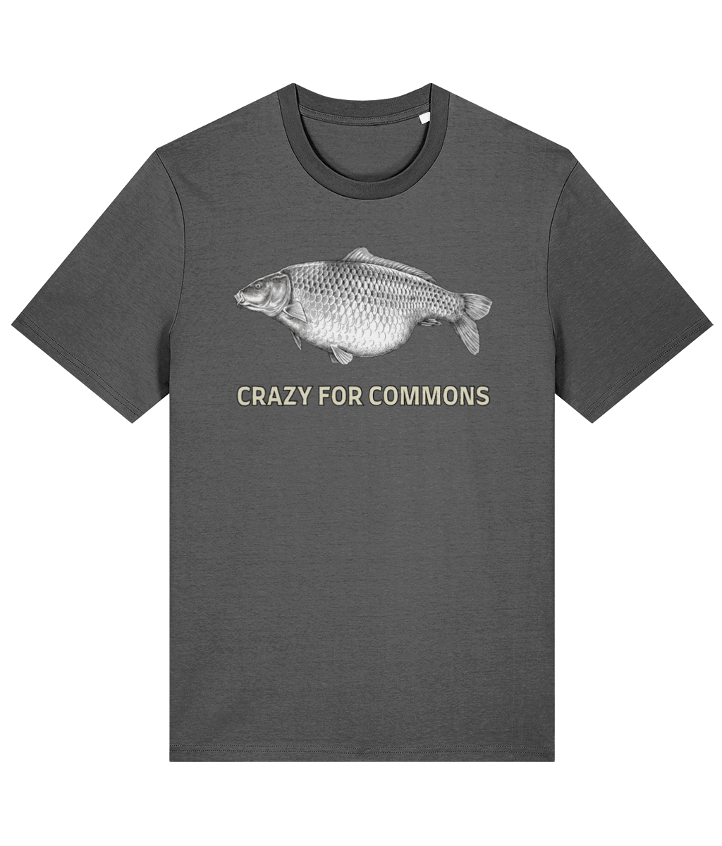 Crazy for Commons Carp Fishing T-Shirt - Image 6