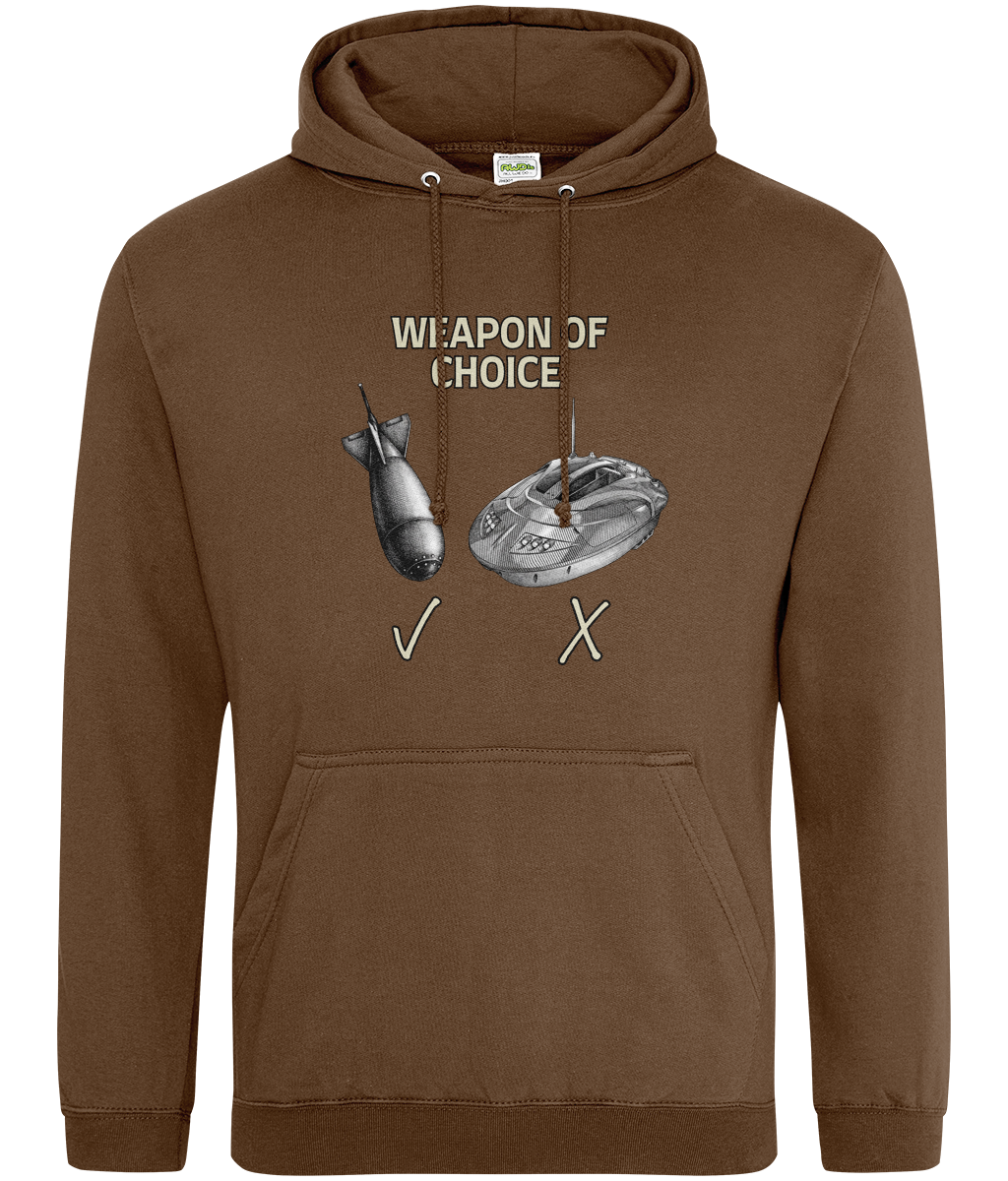 Spod vs Bait Boat "Weapon of Choice" Carp Fishing Hoodie - Image 7