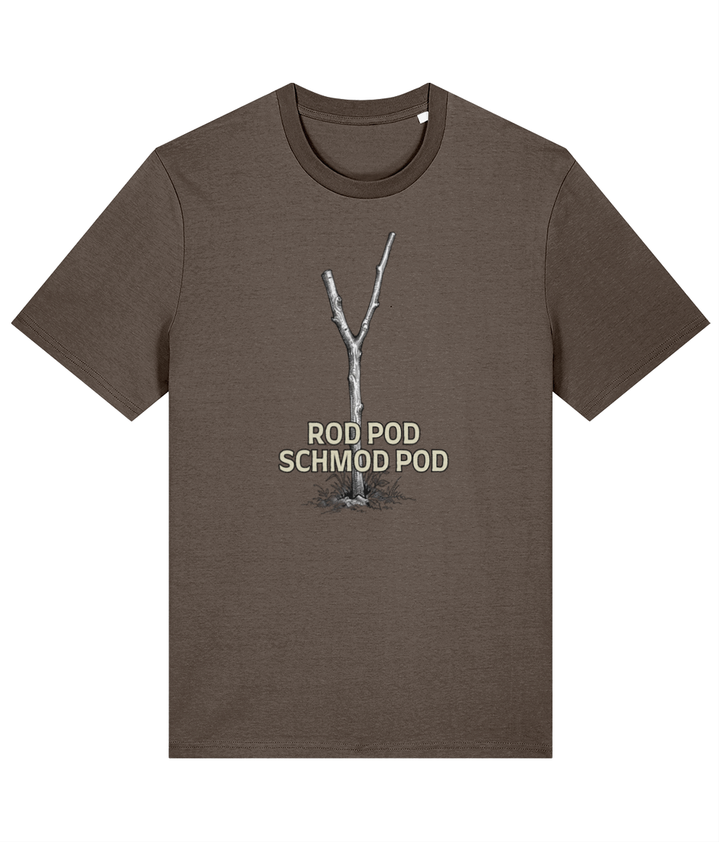 "Rod Pod Schmod Pod" Hazel Bankstick Fishing T-Shirt - Image 4