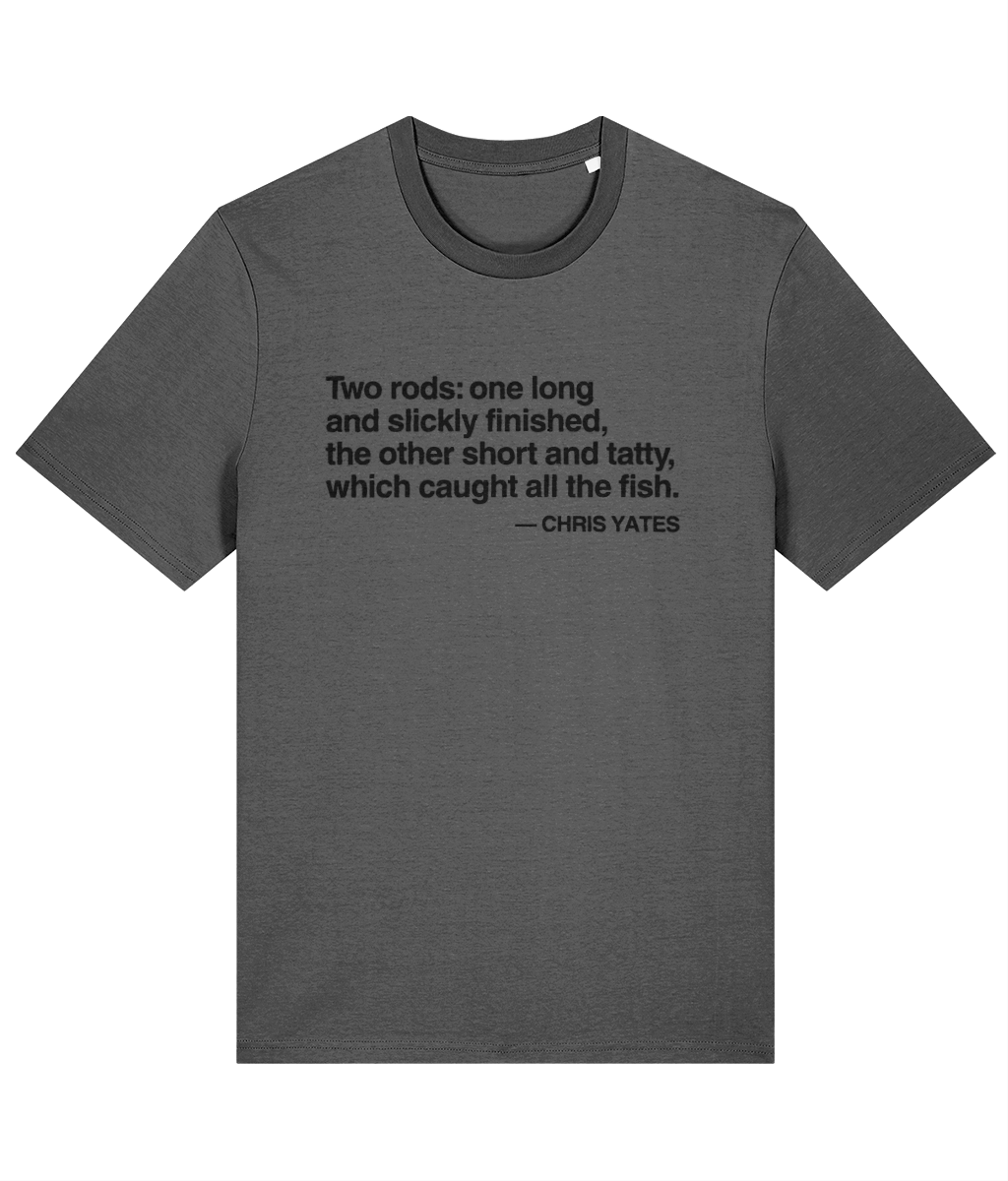"The Two Rods" Chris Yates Quote Carp Fishing T-Shirt - Image 6