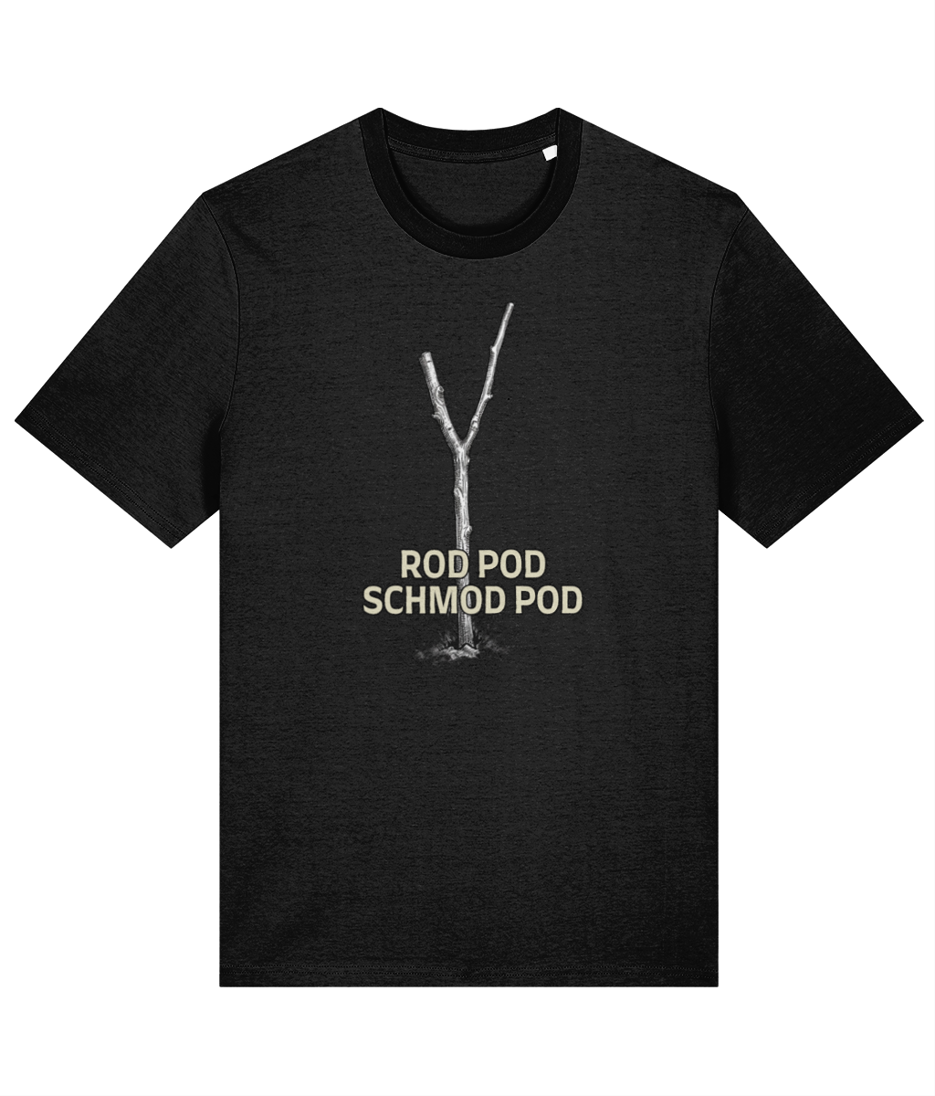 "Rod Pod Schmod Pod" Hazel Bankstick Fishing T-Shirt - Image 7