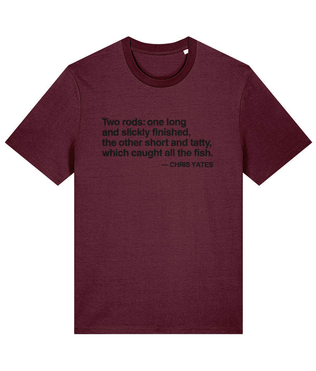 "The Two Rods" Chris Yates Quote Carp Fishing T-Shirt - Image 5