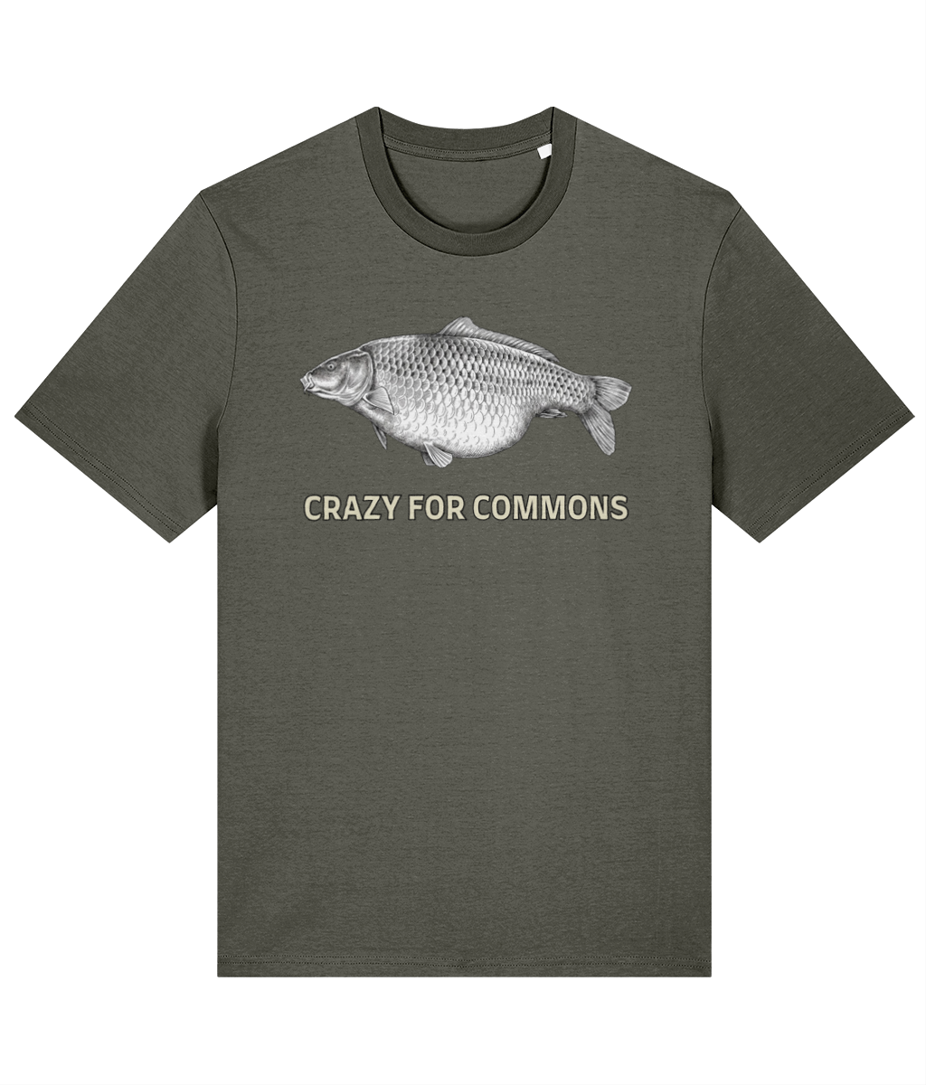 Crazy for Commons Carp Fishing T-Shirt - Image 4