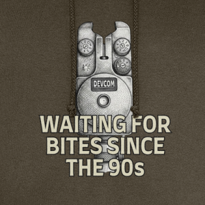 Vintage Bite Alarm "Waiting For Bites Since The 90s" Fishing Hoodie