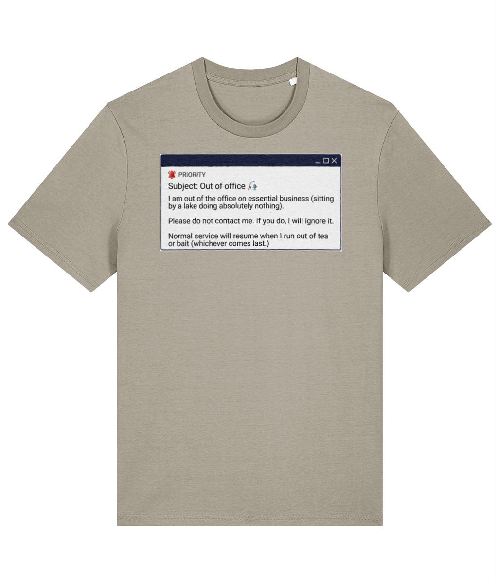 "Out of Office (Essential Business)" Carp Fishing T-Shirt - Image 5