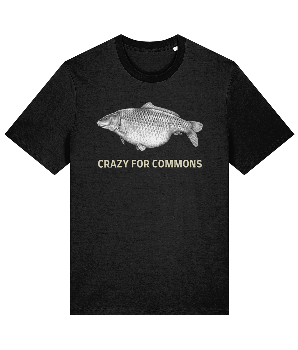 Crazy for Commons Carp Fishing T-Shirt - Image 7