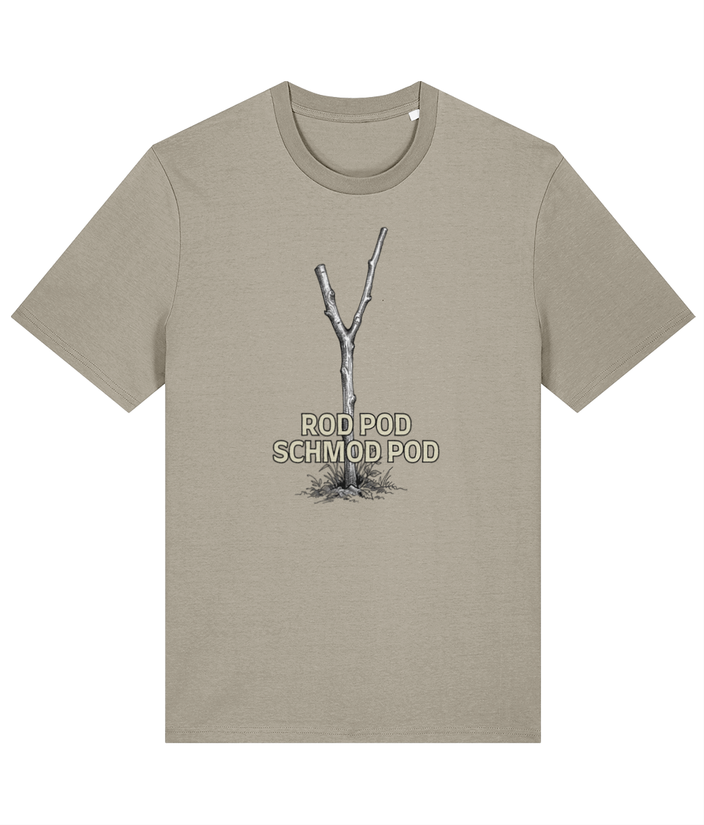 "Rod Pod Schmod Pod" Hazel Bankstick Fishing T-Shirt - Image 3