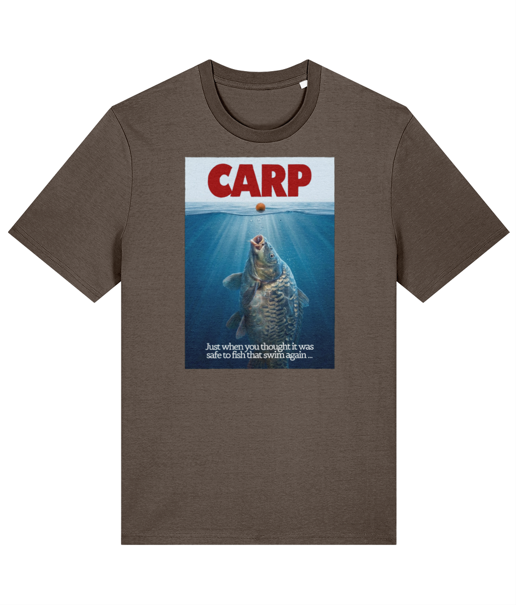 "CARP" Jaws Movie Poster Spoof Fishing T-Shirt - Image 5
