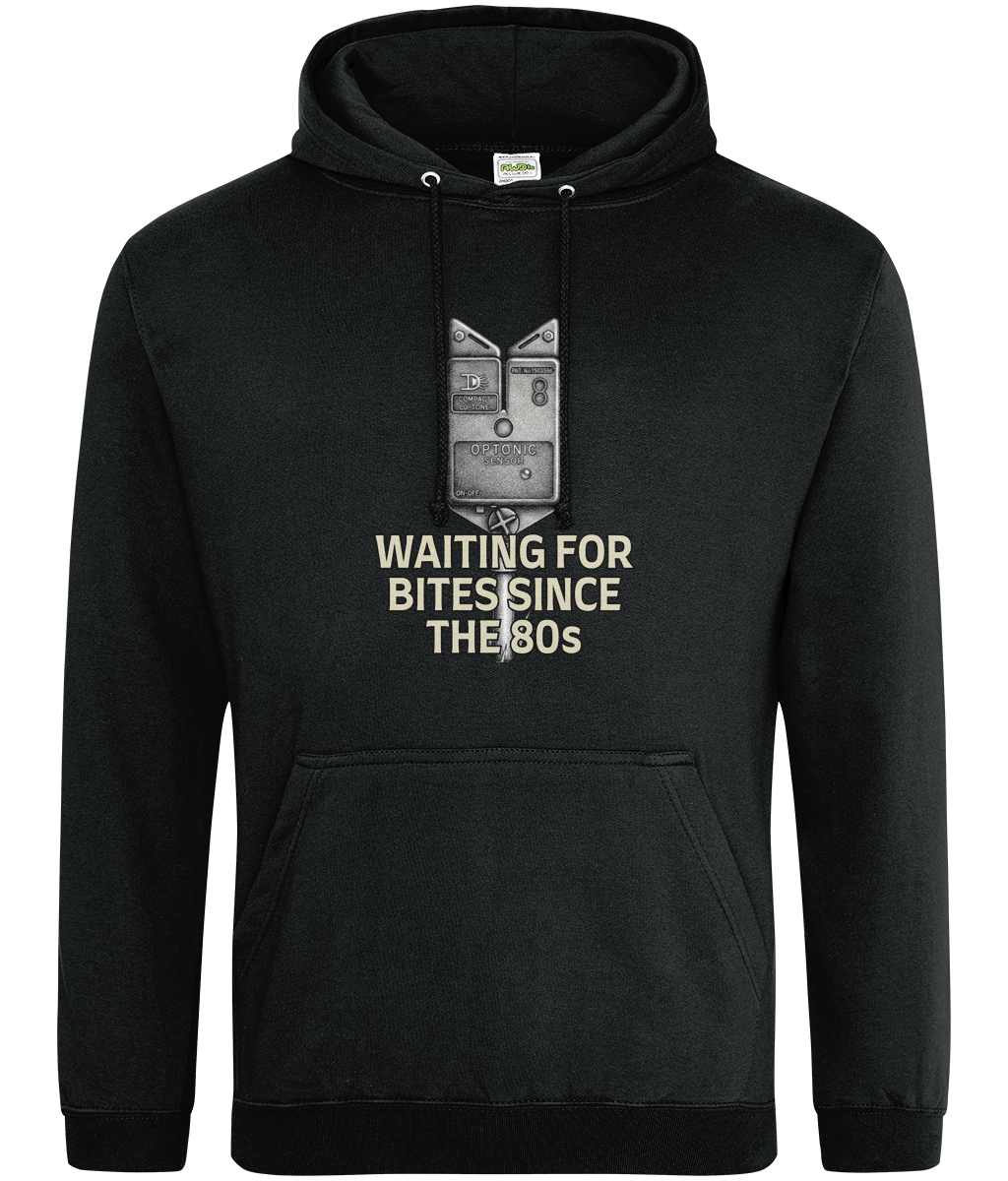 Optonic Bite Alarm "Waiting For Bites Since The 80s" Fishing Hoodie - Image 7
