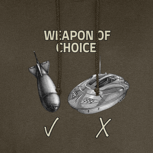 Spod vs Bait Boat "Weapon of Choice" Carp Fishing Hoodie - Image 2