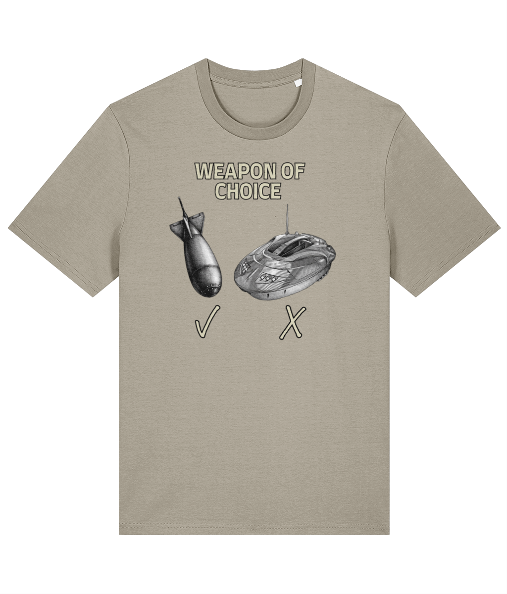 Spod vs Bait Boat "Weapon of Choice" Carp Fishing T-Shirt - Image 7