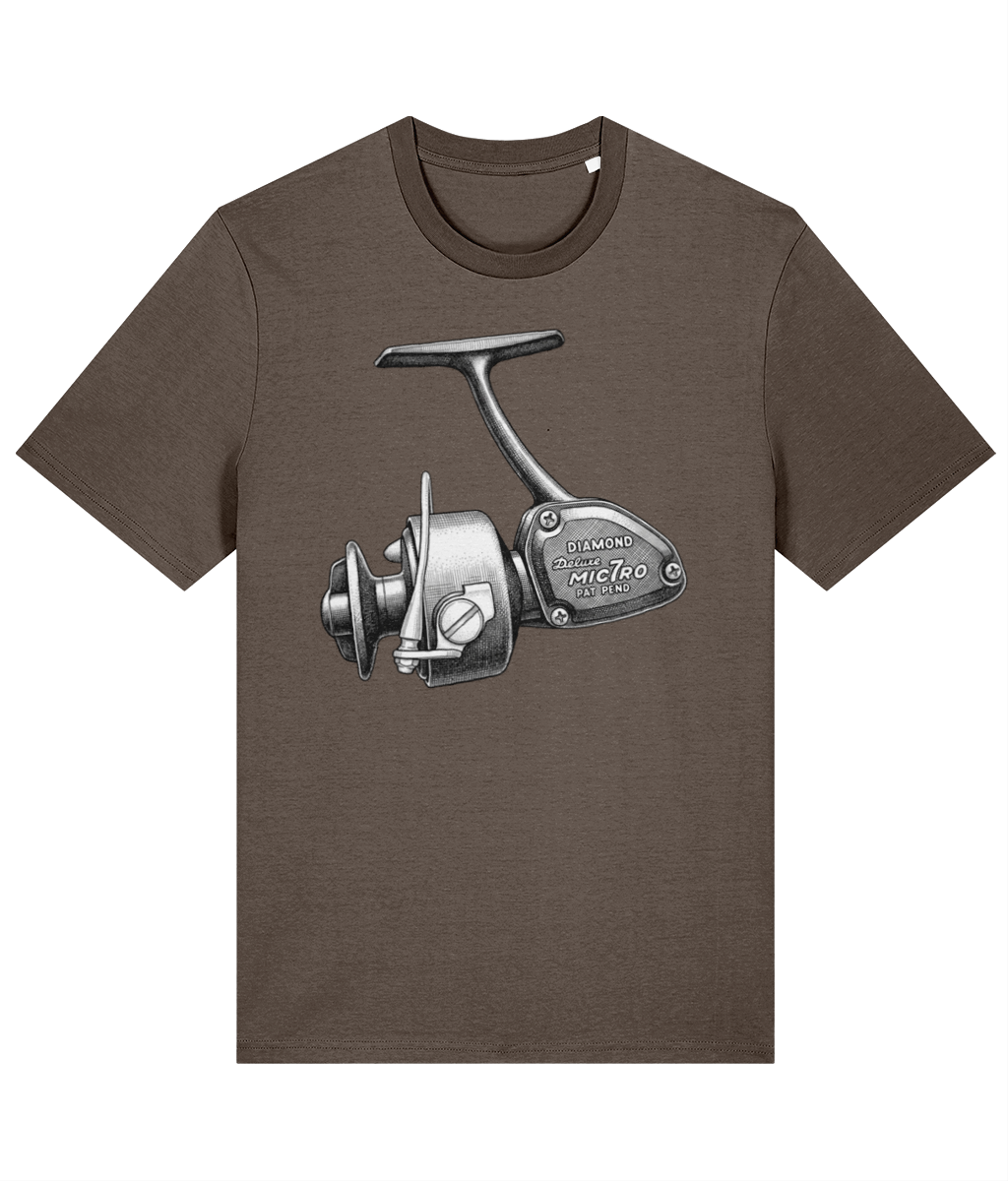 Diamond Micro 7 Vintage Reel Fishing T-Shirt - Image 4