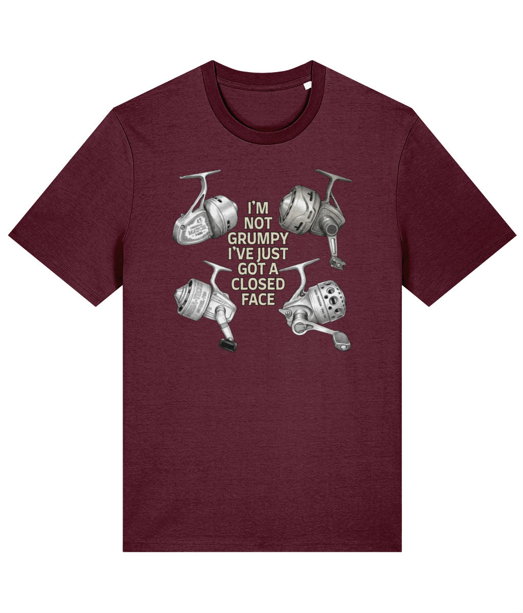 "I'm Not Grumpy" Closed Face Reel Fishing T-Shirt - Image 7