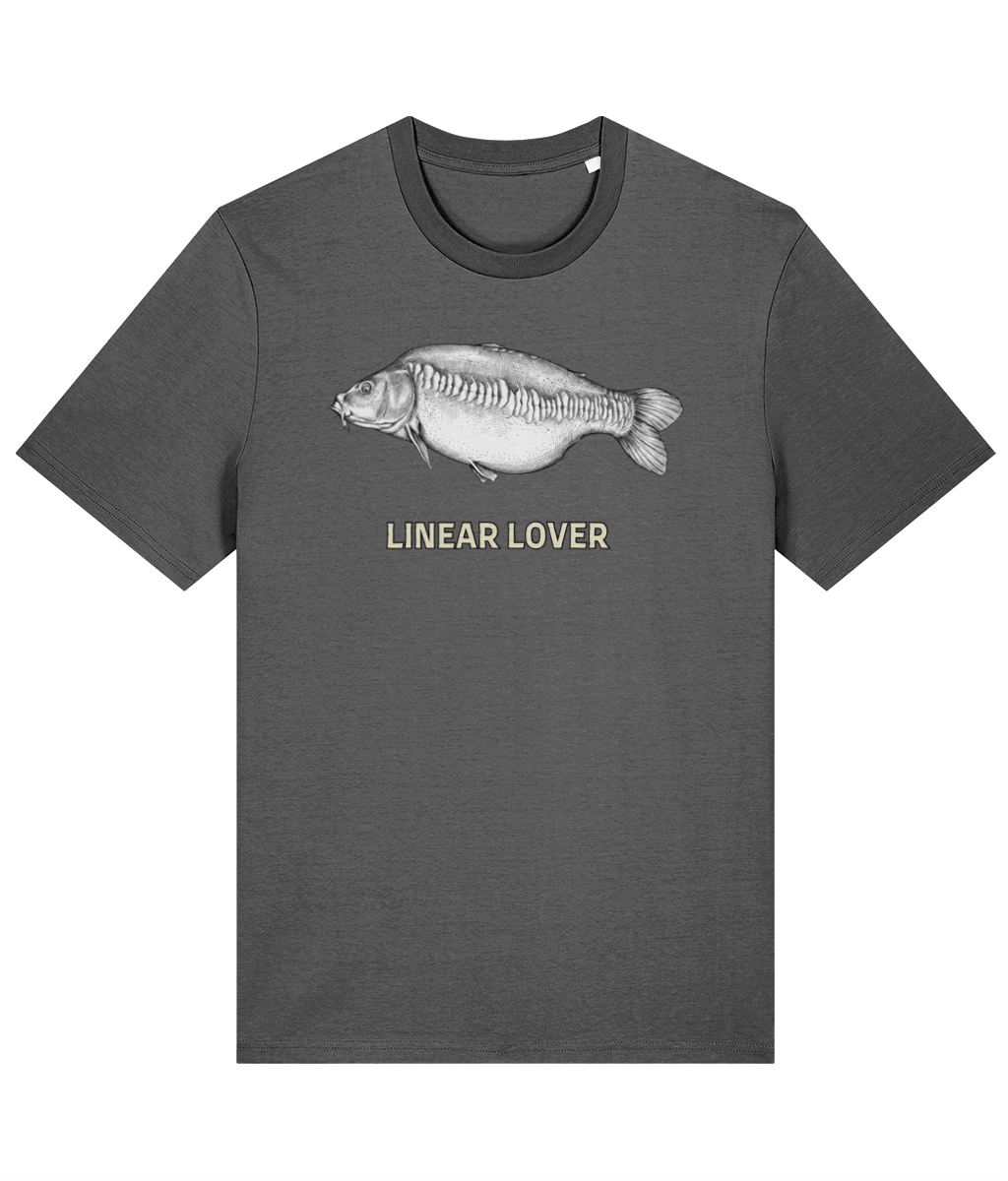 "Linear Lover" Linear Mirror Carp Fishing T-Shirt - Image 3