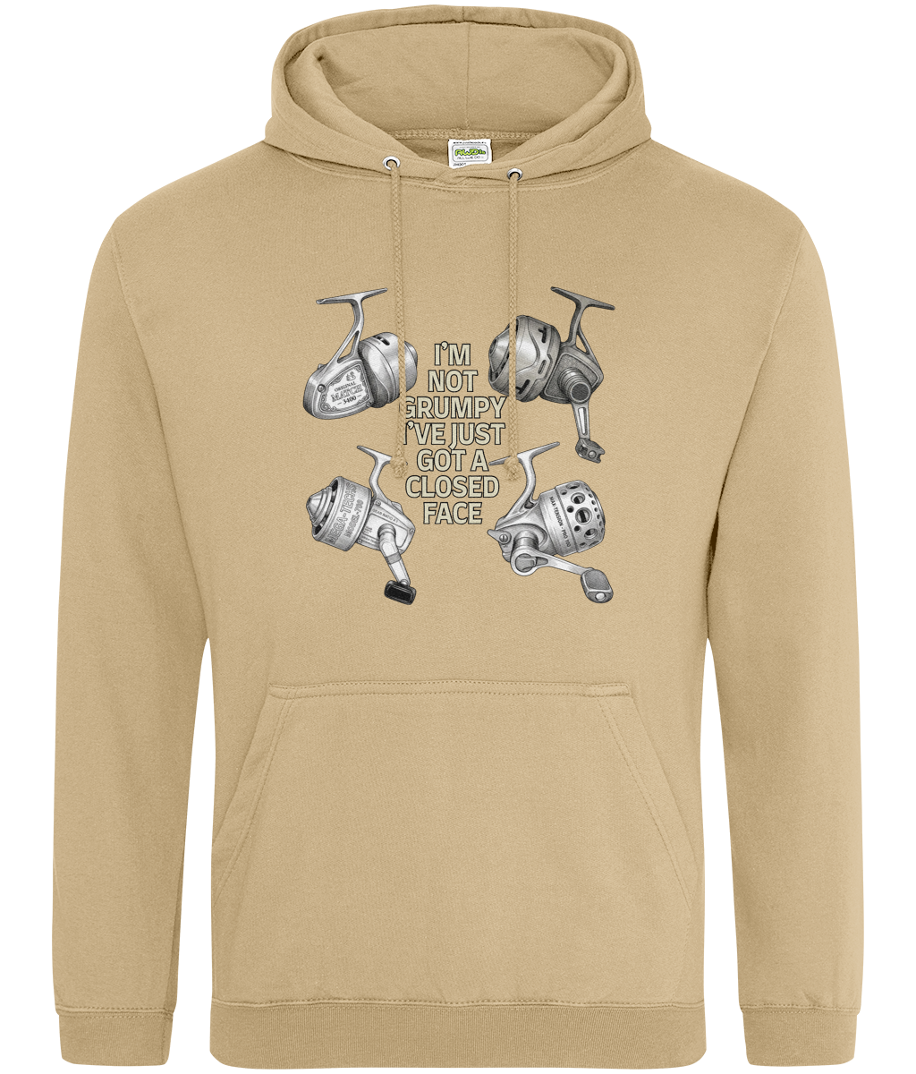 "I'm Not Grumpy" Closed Face Reel Fishing Hoodie - Image 6