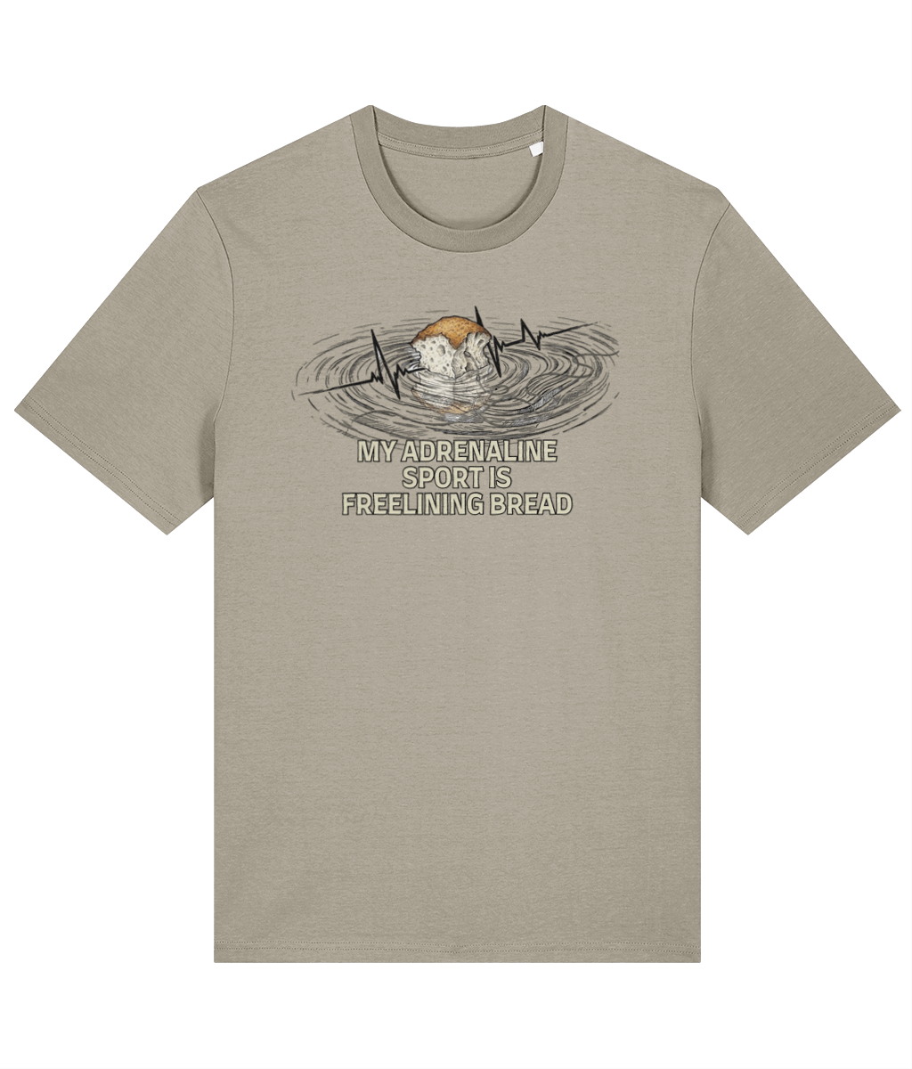 "Freelining Bread Is My Adrenaline Sport" Carp Fishing T-Shirt - Image 3