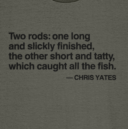 "The Two Rods" Chris Yates Quote Carp Fishing T-Shirt - Image 2