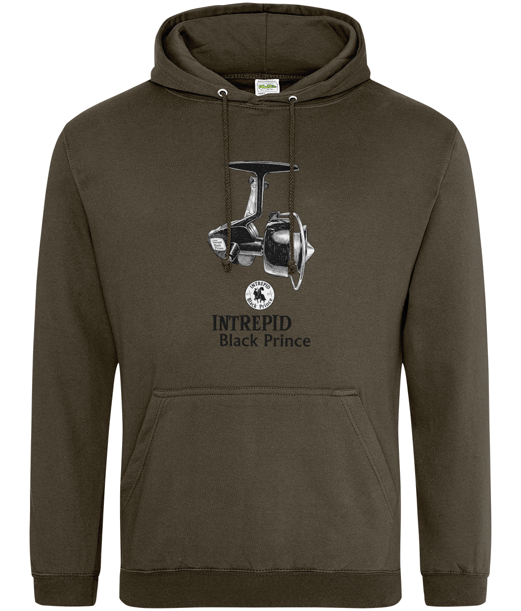 Intrepid Black Prince Vintage Reel Fishing Hoodie - Image 6