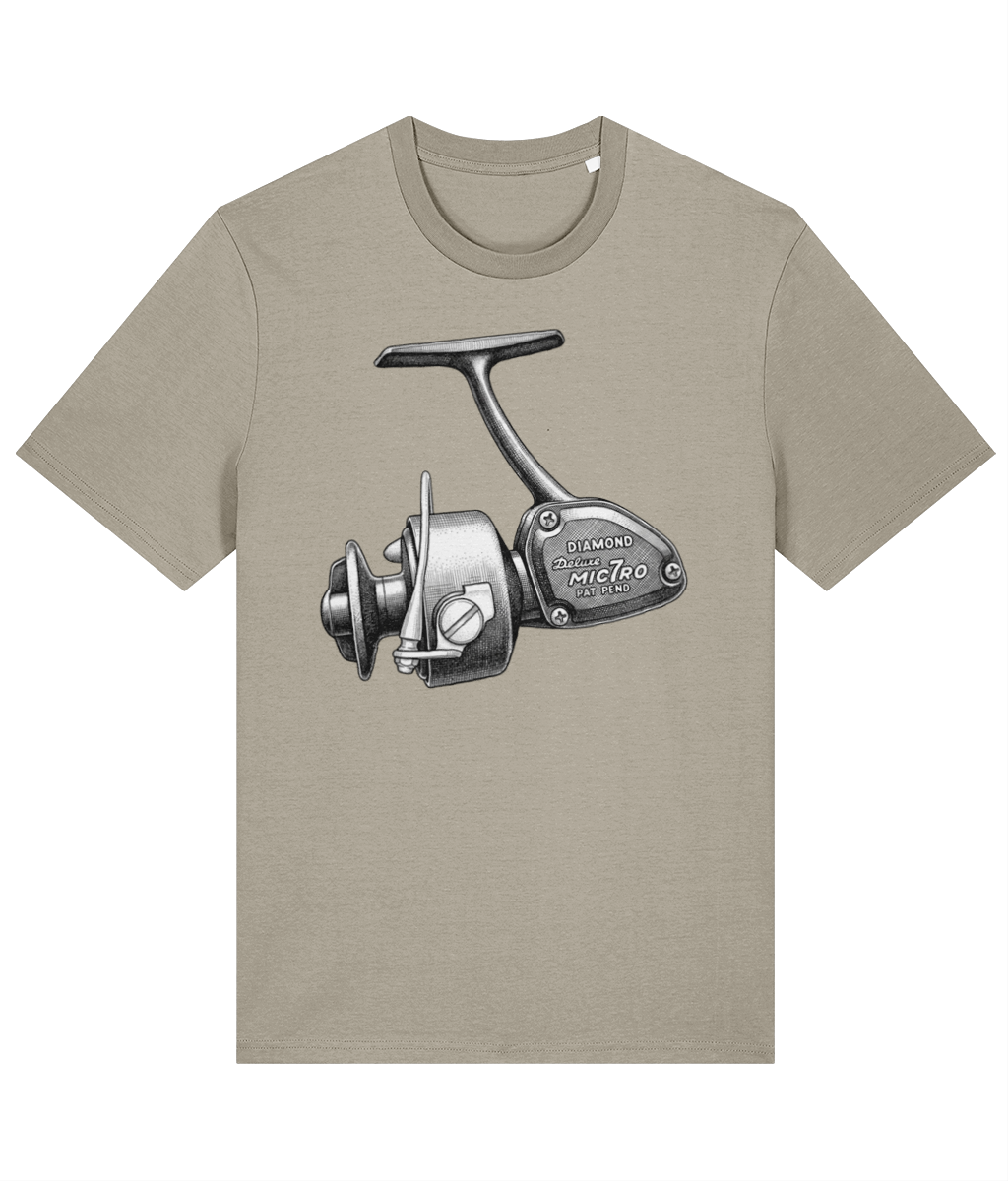 Diamond Micro 7 Vintage Reel Fishing T-Shirt - Image 3