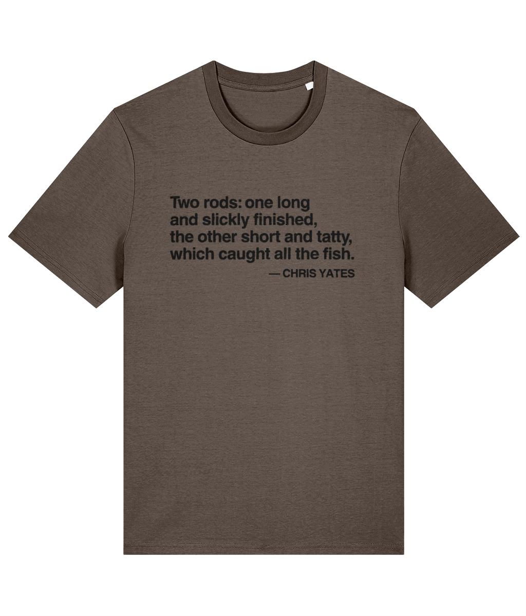 "The Two Rods" Chris Yates Quote Carp Fishing T-Shirt - Image 4