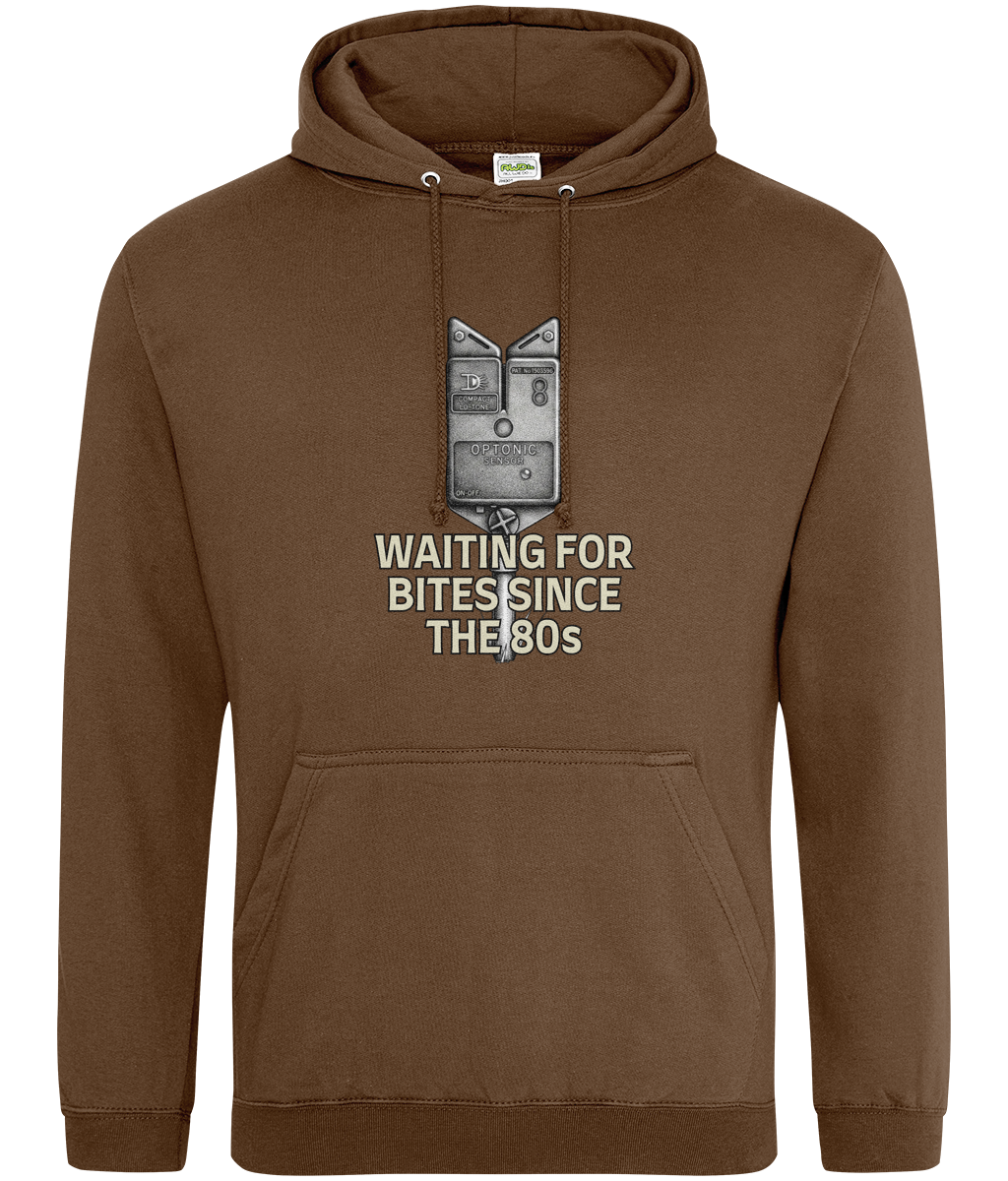 Optonic Bite Alarm "Waiting For Bites Since The 80s" Fishing Hoodie - Image 4