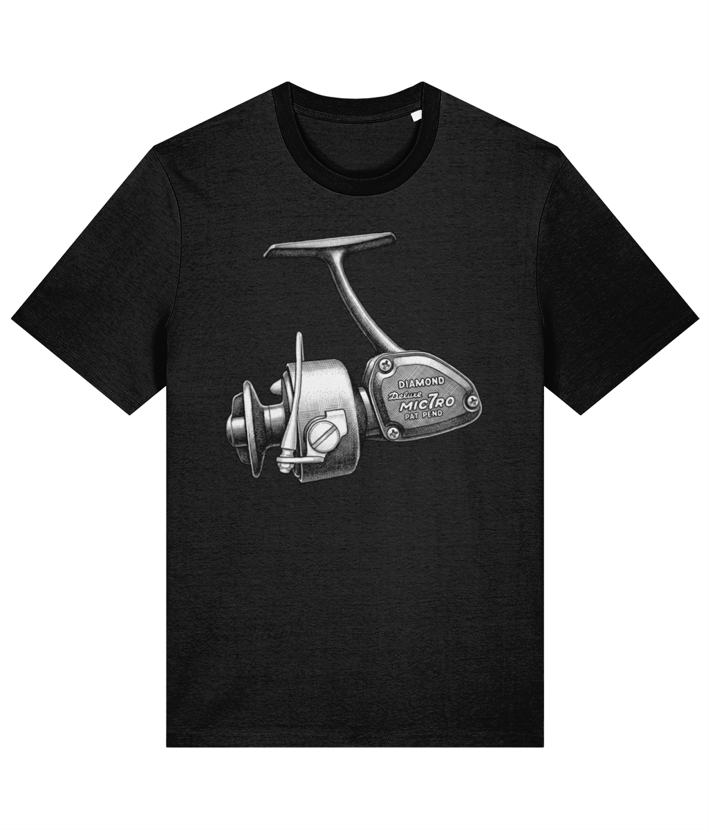 Diamond Micro 7 Vintage Reel Fishing T-Shirt - Image 7
