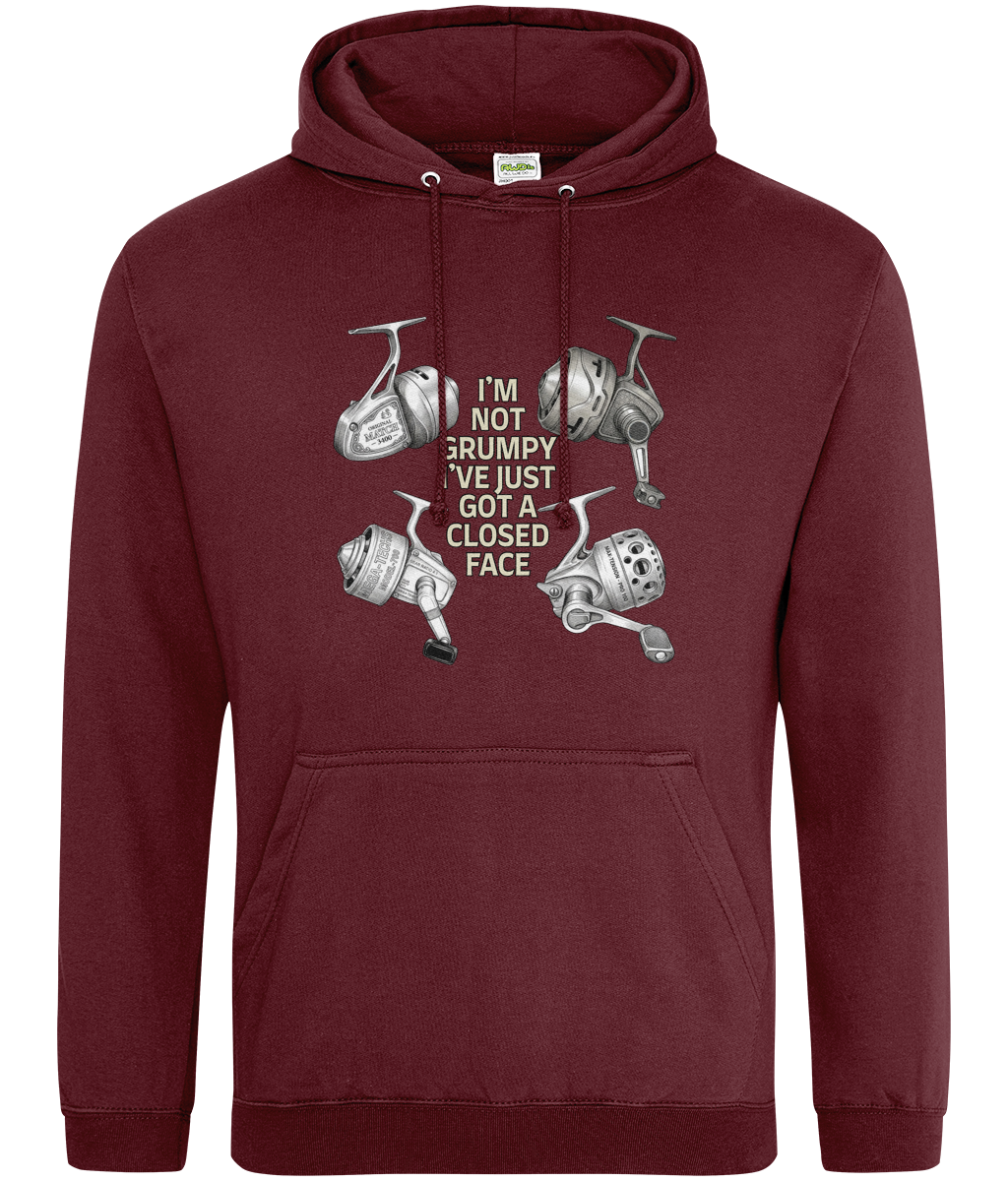 "I'm Not Grumpy" Closed Face Reel Fishing Hoodie - Image 7