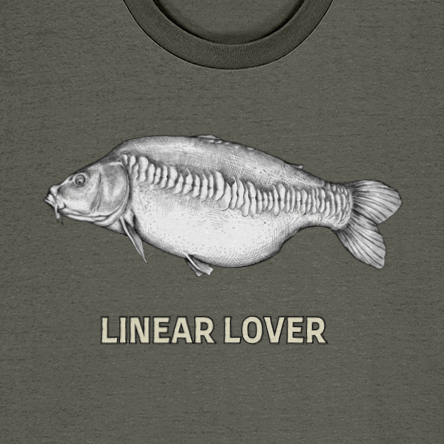 "Linear Lover" Linear Mirror Carp Fishing T-Shirt - Image 2