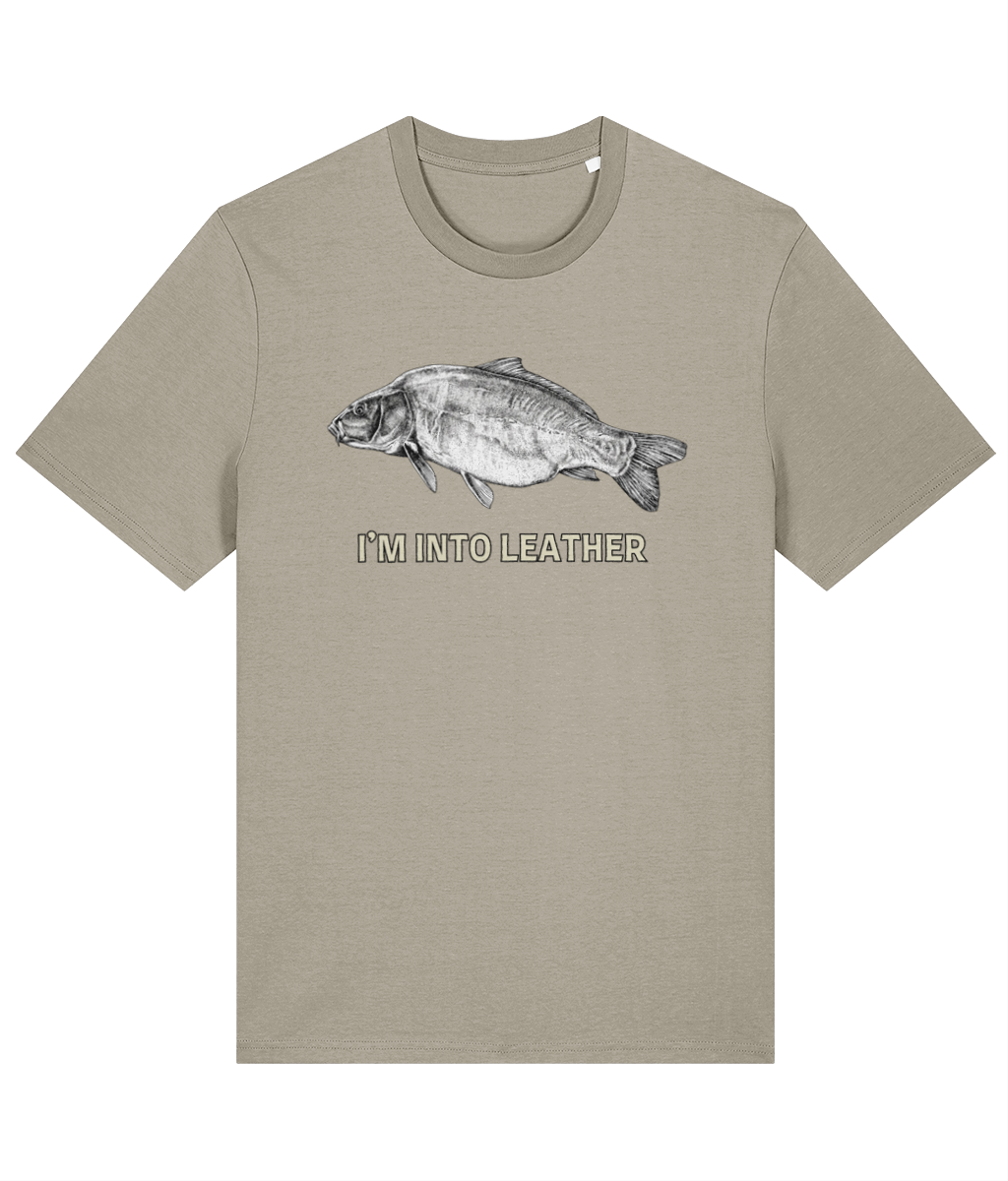 "I'm Into Leather" Leather Carp Fishing T-Shirt - Image 6