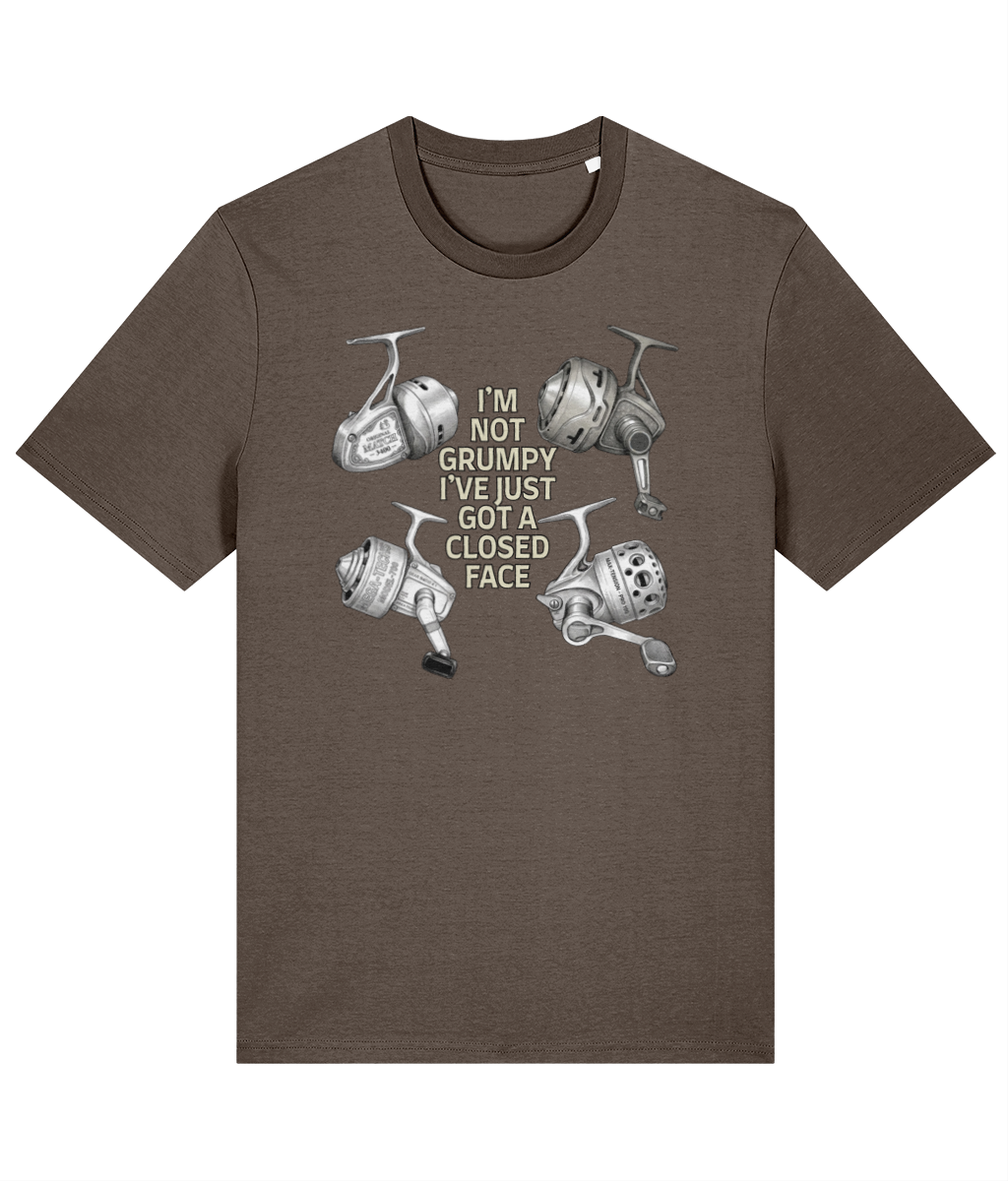 "I'm Not Grumpy" Closed Face Reel Fishing T-Shirt - Image 5