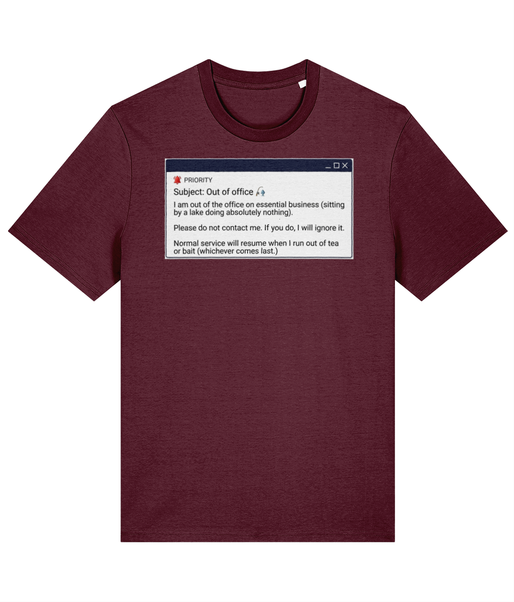 "Out of Office (Essential Business)" Carp Fishing T-Shirt - Image 6