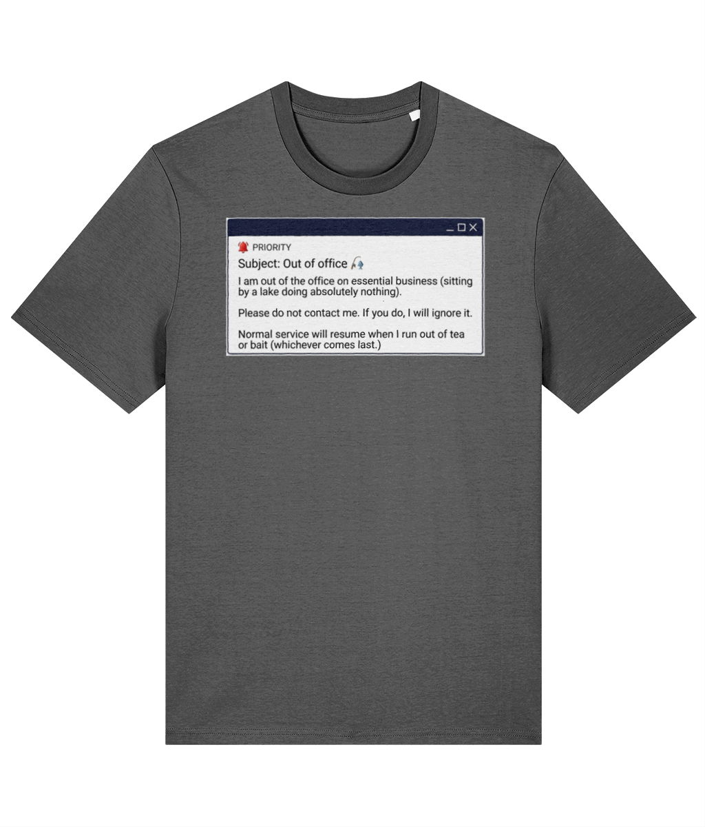 "Out of Office (Essential Business)" Carp Fishing T-Shirt - Image 4