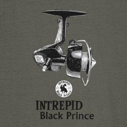 Intrepid Black Prince Vintage Reel Fishing T-Shirt - Image 2