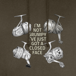 "I'm Not Grumpy" Closed Face Reel Fishing Hoodie