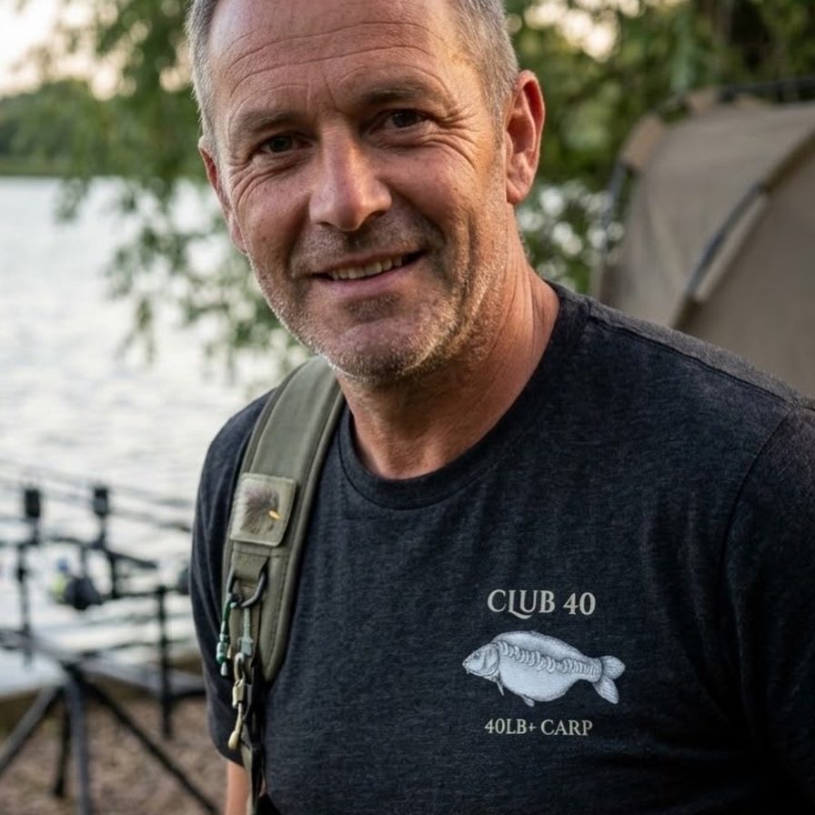 Club 40 – 40lb+ Carp Fishing Crest T-Shirt