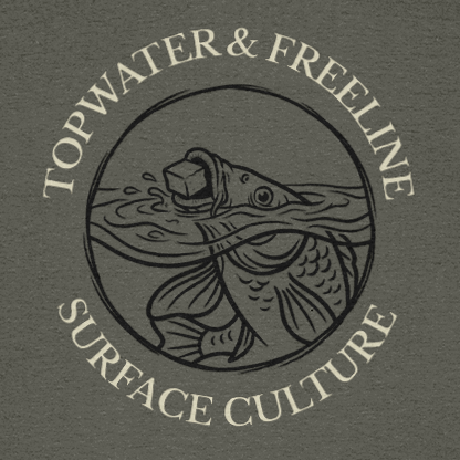 Topwater and Freeline Surface Culture Carp Fishing T-Shirt - Image 2