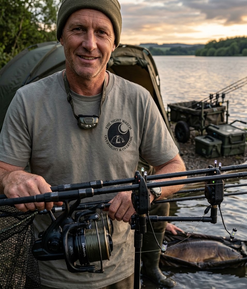 The Night Watch Crest Logo Fishing T-Shirt